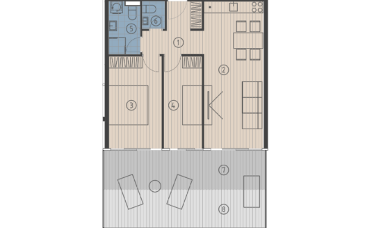 Dvosoban stan S301 u novogradnji, Krilo Jesenice