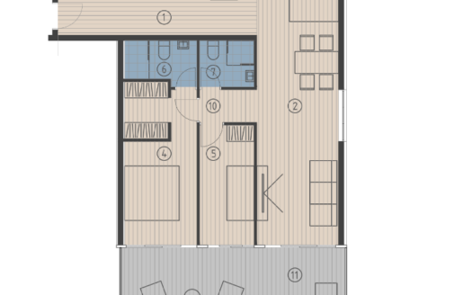 Dvosobni stan S303 u novogradnji, Krilo Jesenice